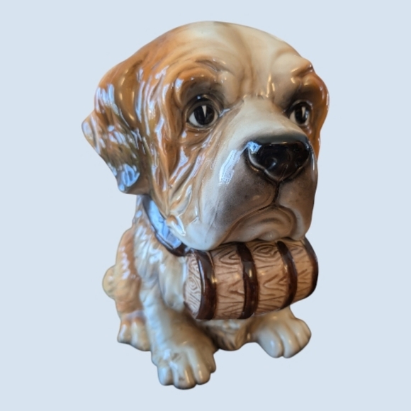 Other - Saint Bernard Dog Japan Porcelain  Barrel Collar - Pets Dog Decor